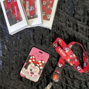 Minnie Mouse Lanyard Set